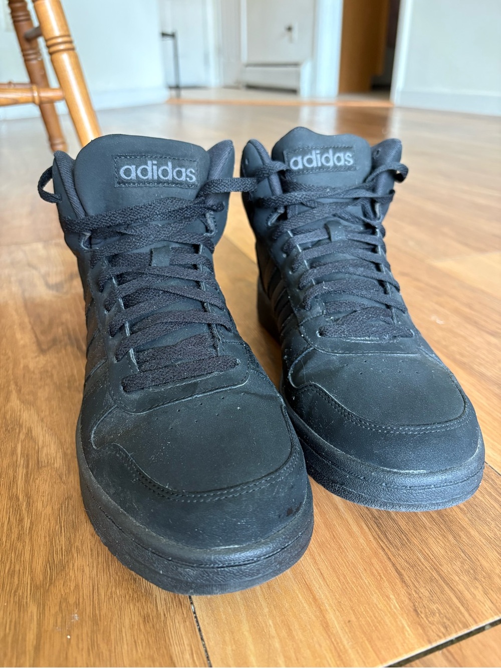 adidas Men’s Black High-Top Sneakers - Solid Black Design